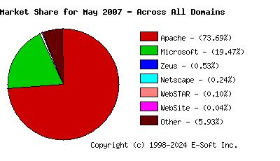 June 1st, 2007 Market Share Pie Chart